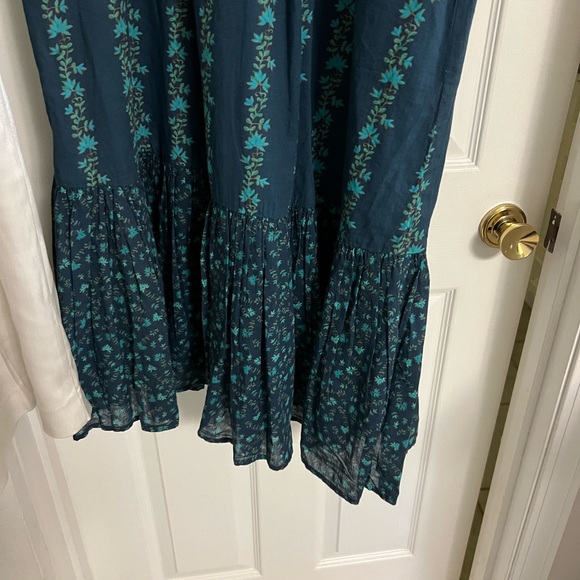 The Coast Marge Dress Dark Blue/Olive/Turquoise (Dark Blue Ground), M/L - Picture 4 of 5